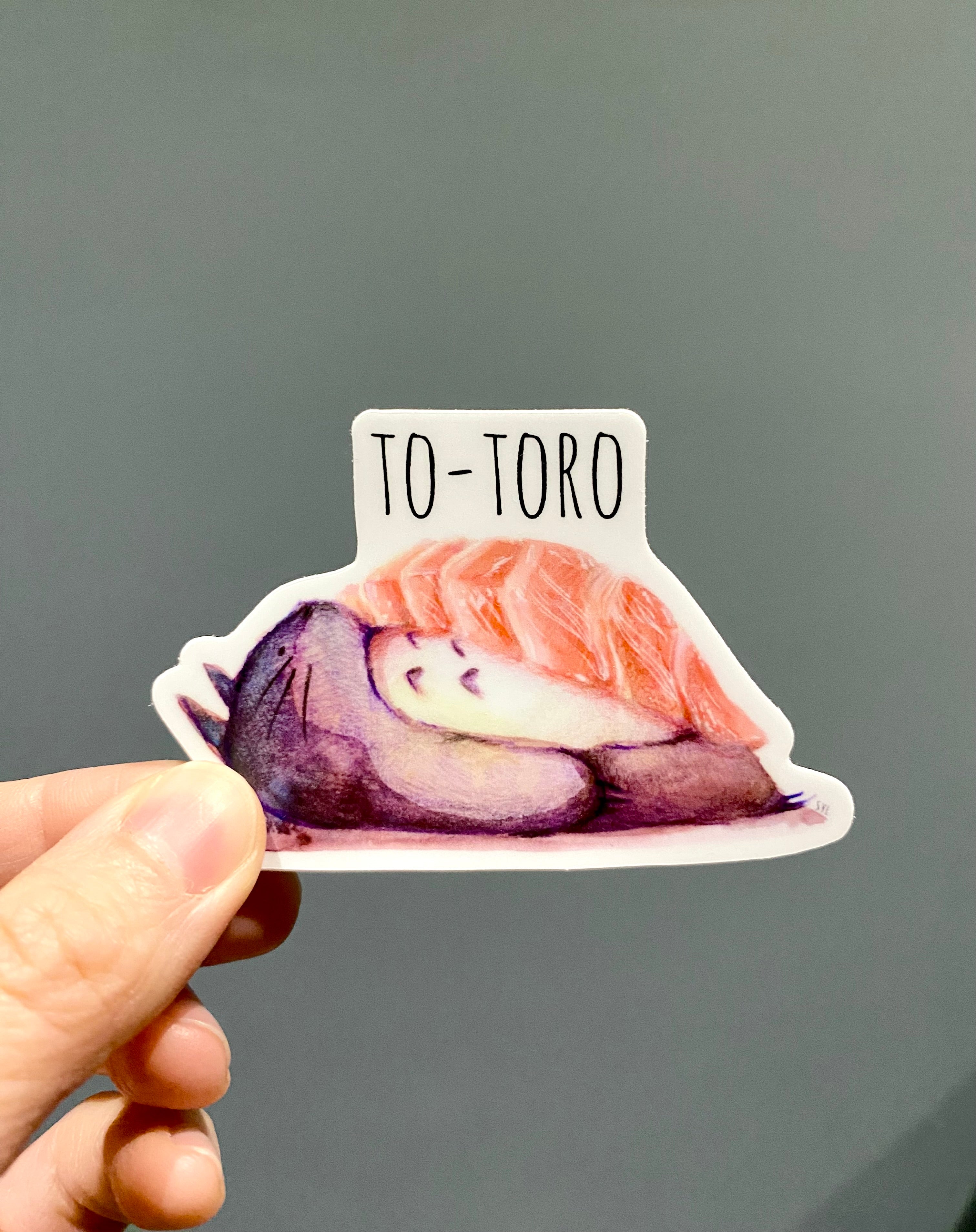 Sticker- Fan Art of Totoro Toro Nigiri Roll | 3