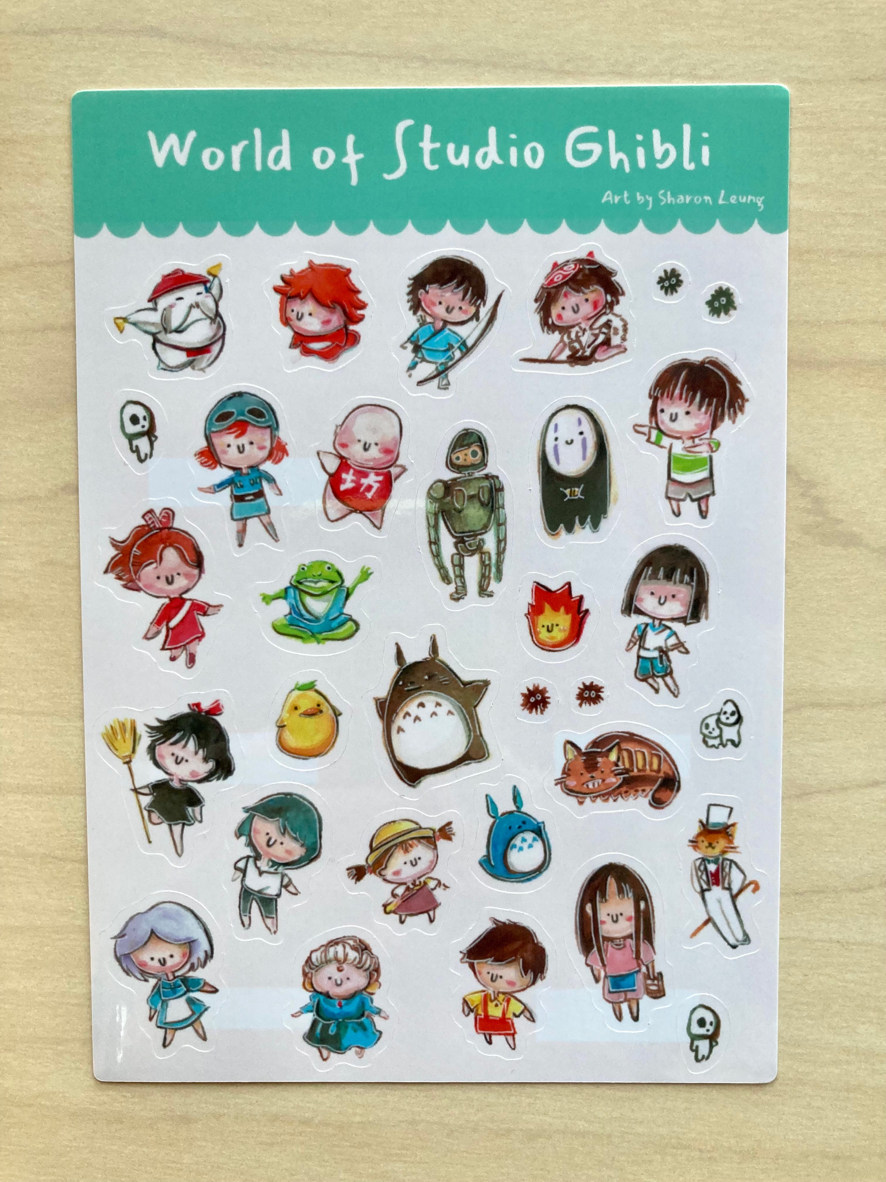 Sticker Sheet- Fan Art of World of Ghibli Vinyl Sticker