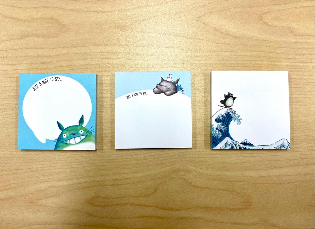 Sticky Note- Fan Art of Totoro | The Wave 7.2cm x 7.2cm Sticky Note