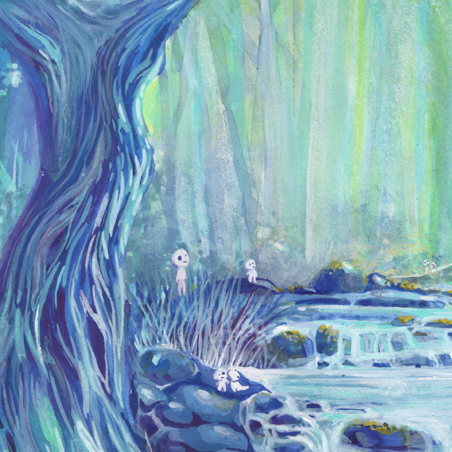 Hope : Anime Inspired Art Print- Wall Art- Gouache Watercolor Painting