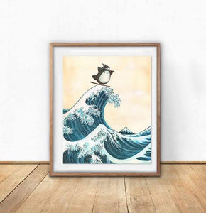 Art print- Fan Art of Anime and the Wave