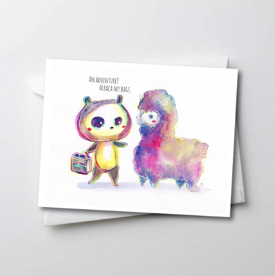 Alpaca My Bags - Peter Panda Greeting Card Series