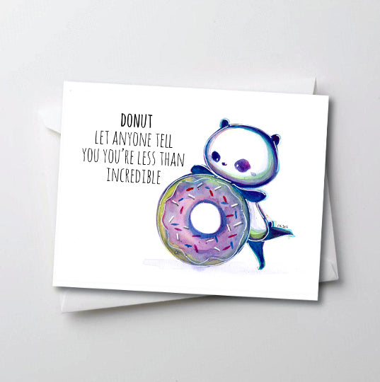 Incredible Donut - Peter Panda Greeting Card Series