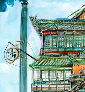 Keep Moving Forward: Anime Inspired Art Print- Wall Art- Gouache Watercolour Painting