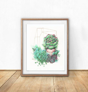 Dear Me- Quarantine Inspired - Succulent Original Artwork