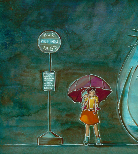 Bus Stop - Fan Art Inspired by Anime