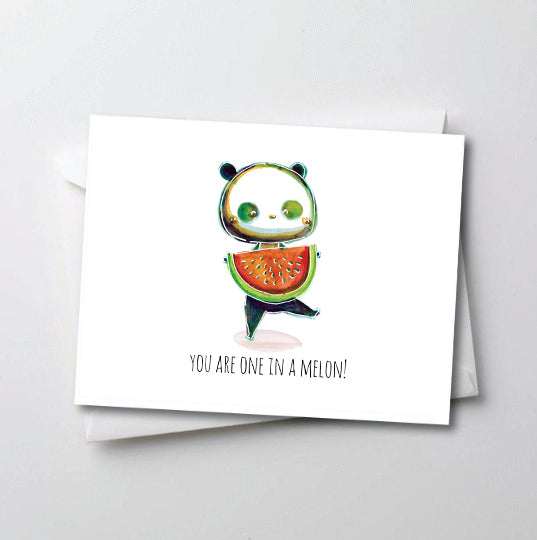 One in a Melon - Peter Panda Greeting Card Series