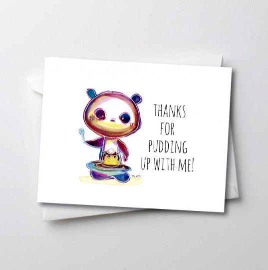 Pudding - Peter Panda Greeting Card Series